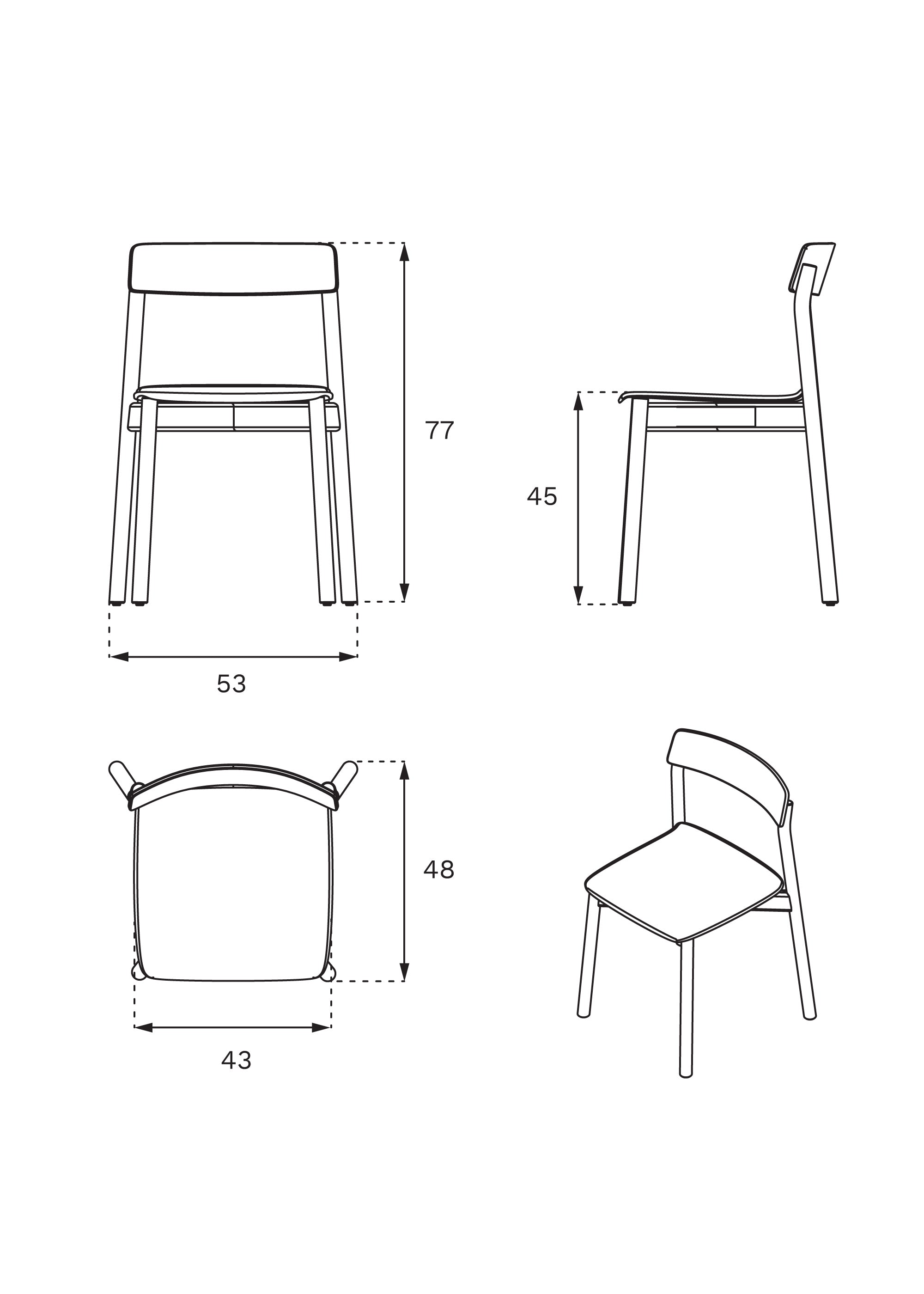 ARCHE Stuhl Black Oak