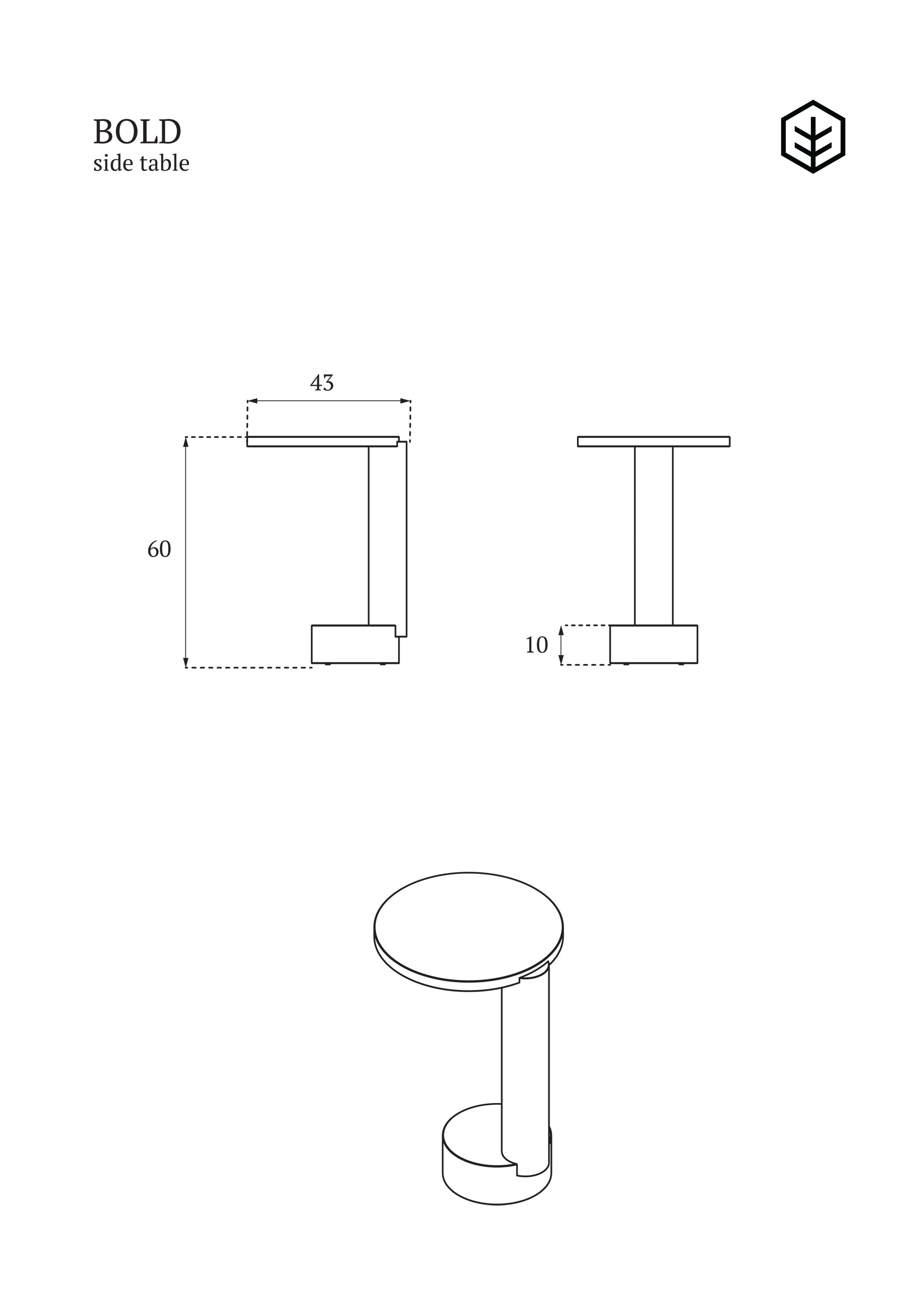 BOLD table Natur oak