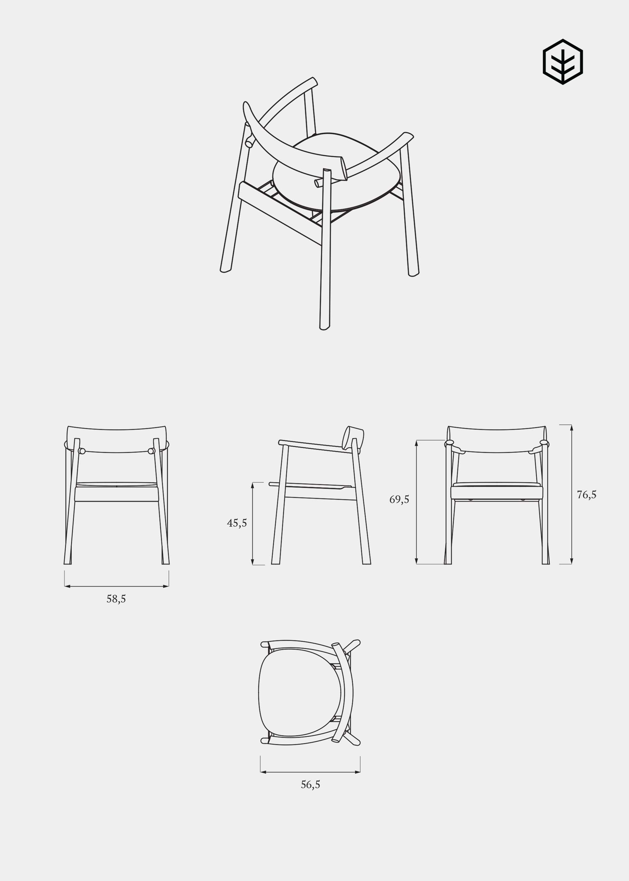 Silla ELIPSA Natur Oak